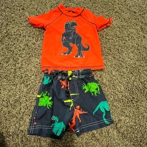 Boys NWOT Dino swim set size 24M